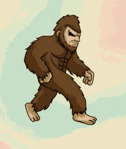 Gif animé Bigfoot arc en ciel